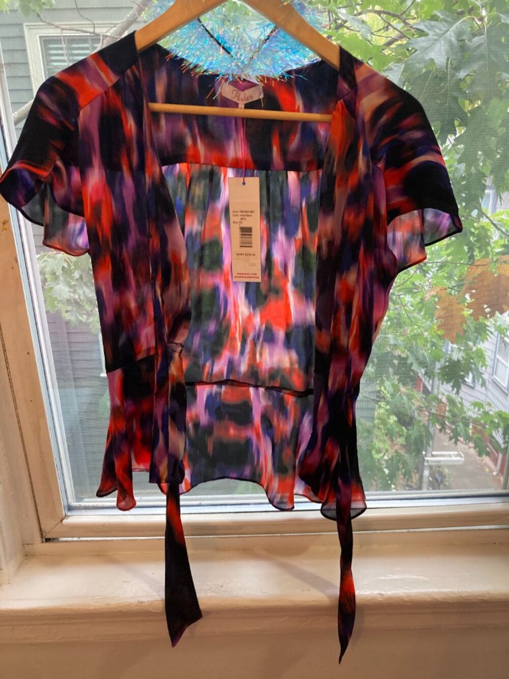 Parker Cedric Blouse in Heatwave (rare, never worn, tag still on)